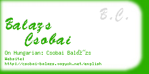 balazs csobai business card